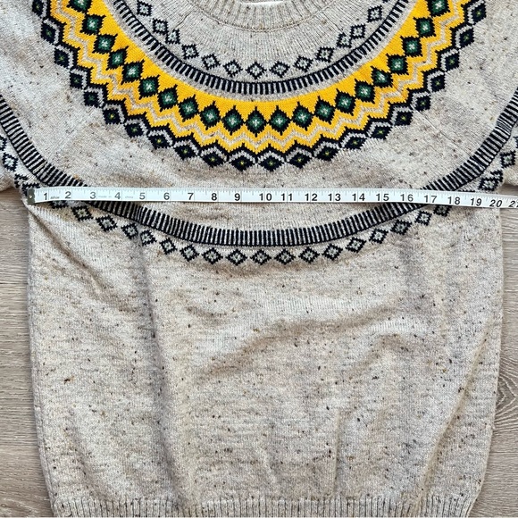Weatherproof Vintage Fairisle Brown & Yellow Knit Sweater, XL - Picture 2 of 8